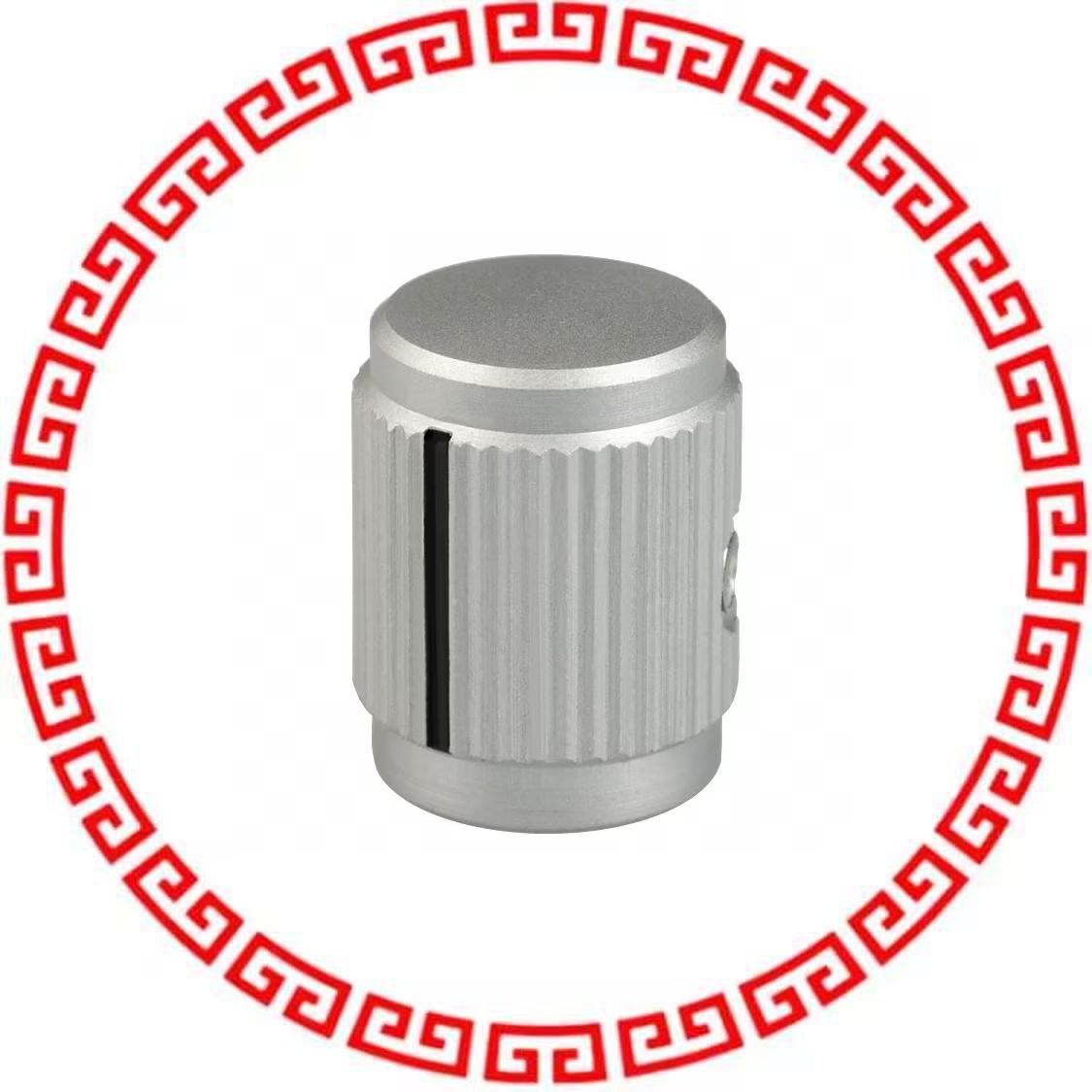 DD-50-1-6 KNOB KNURLED 0.125 METAL