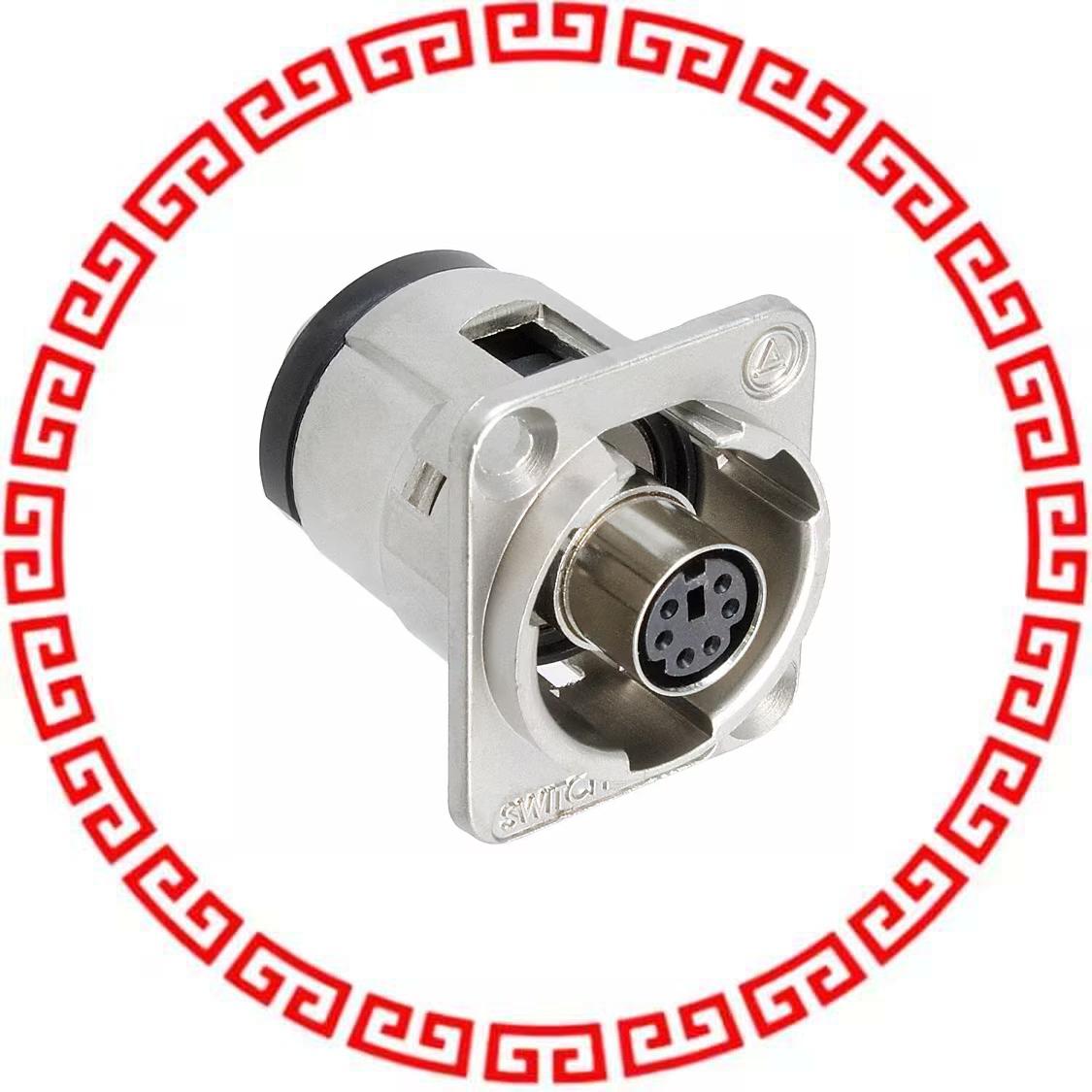 EH6MD2X CONN ADAPTER 6P-6P F-F PNL MNT