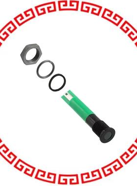 Q8F1BXXHG02E 8MM FLSH BLK CHRM HYPR GRN 2VDC