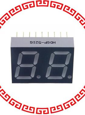 HDSP-521G LED 7-SEG 14.2MM 2DIG CA GRN RHD