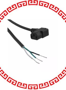 AK500-RA-7-2 CORD SJT 18AWG 3COND 2M BLACK