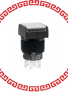 YB26WSKW01-1F05-JA SWITCH PUSHBUTTON DPDT 3A 125