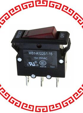 W51-A122B1-15 CIR BRKR THRM 15A 250VAC 50VDC