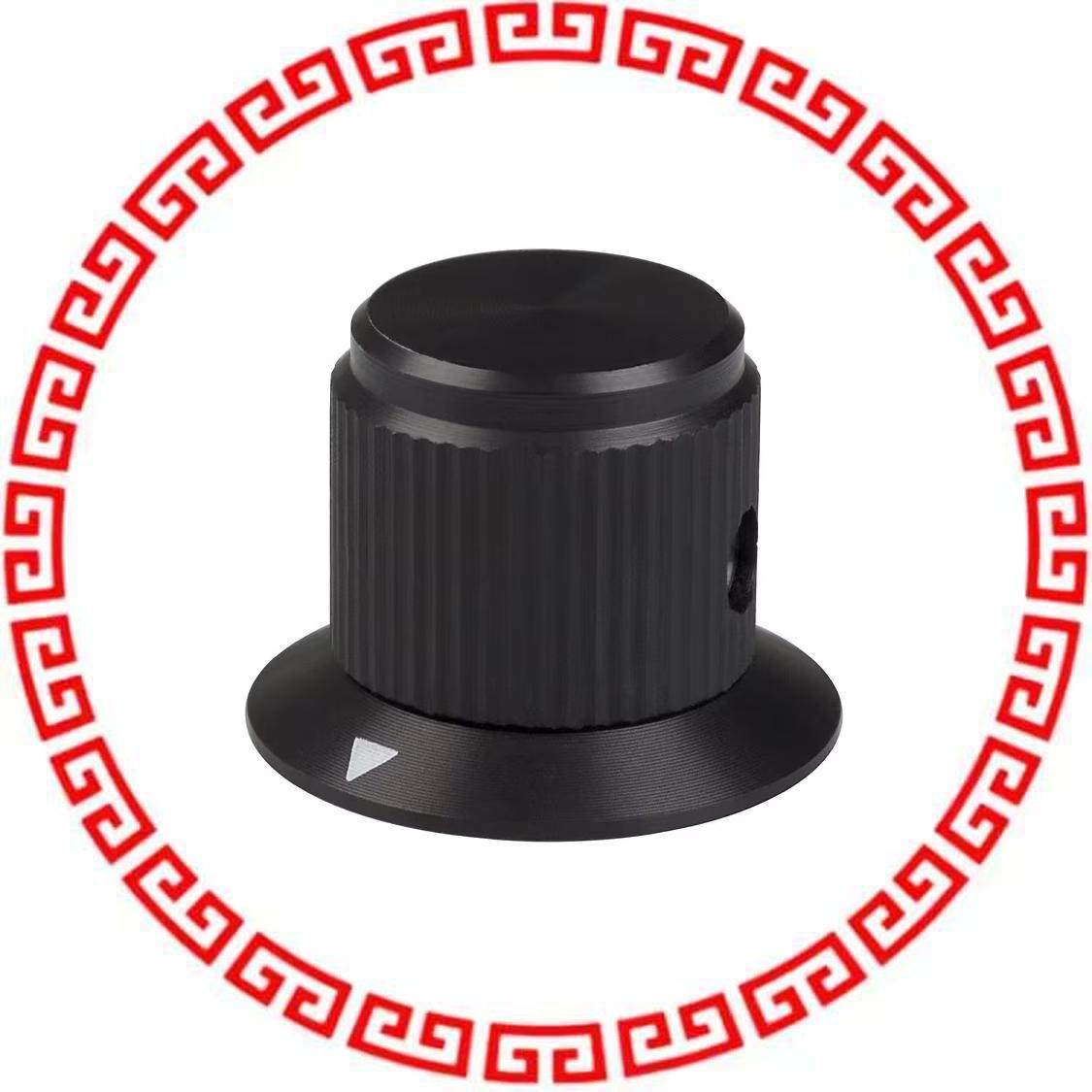 DDS-63-4-7 KNOB KNURLED W/SKRT 0.236 METAL