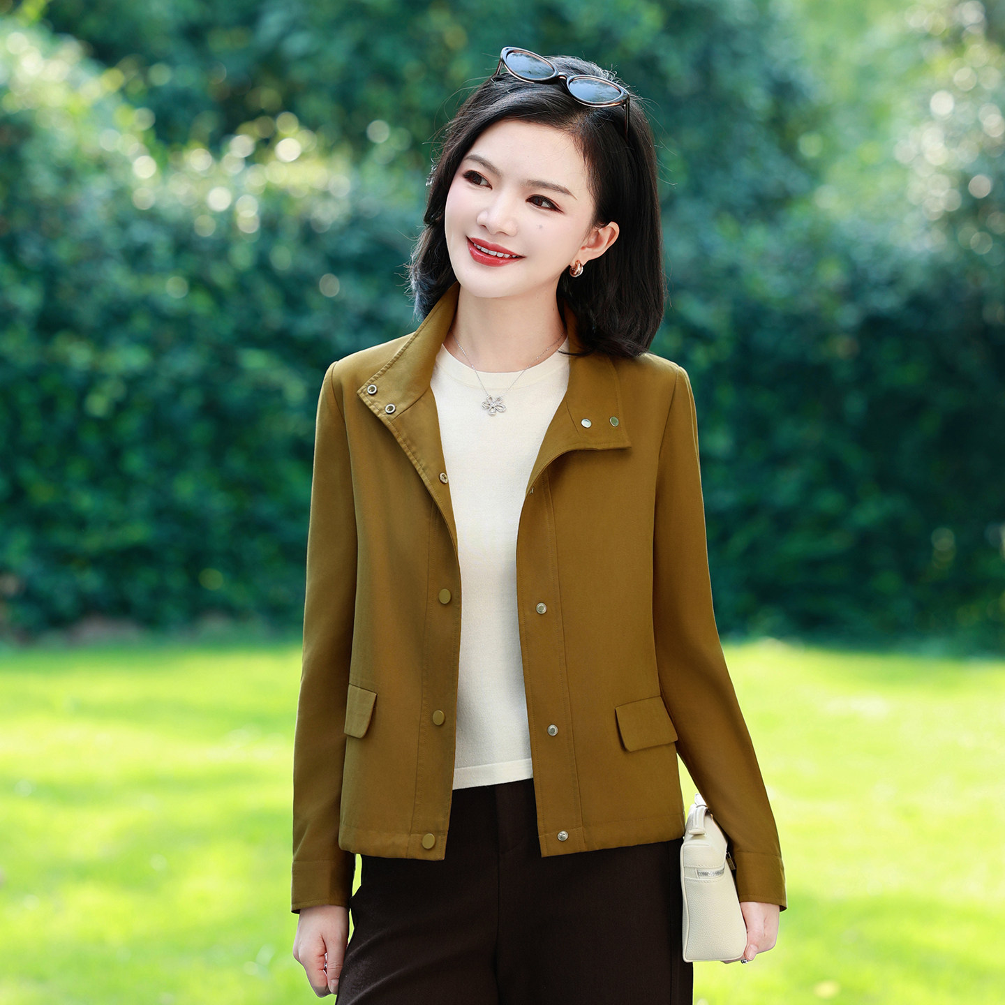 枫竺阿楠短款休闲夹克外套小个子