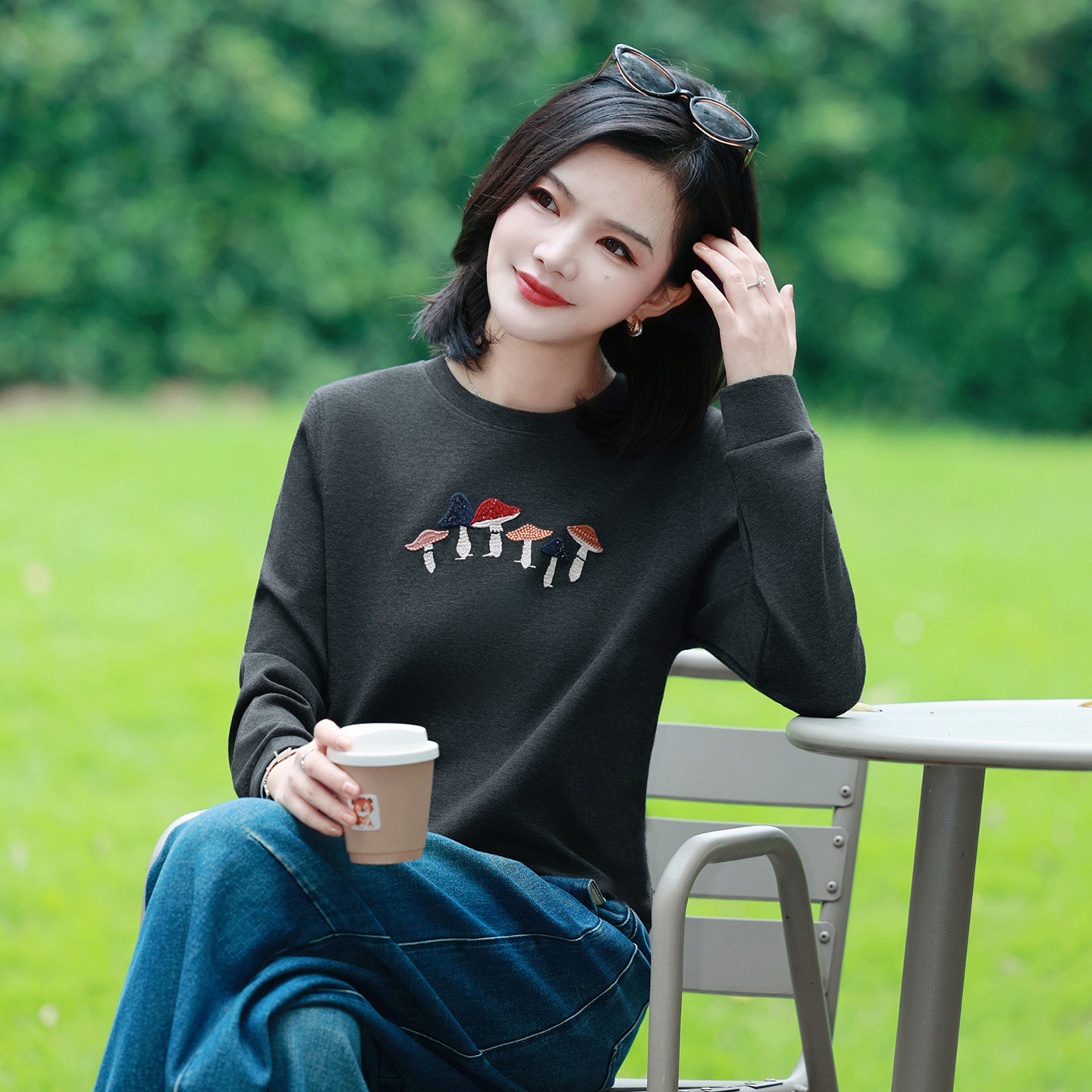 枫竺阿楠秋冬简约百搭内搭上衣女