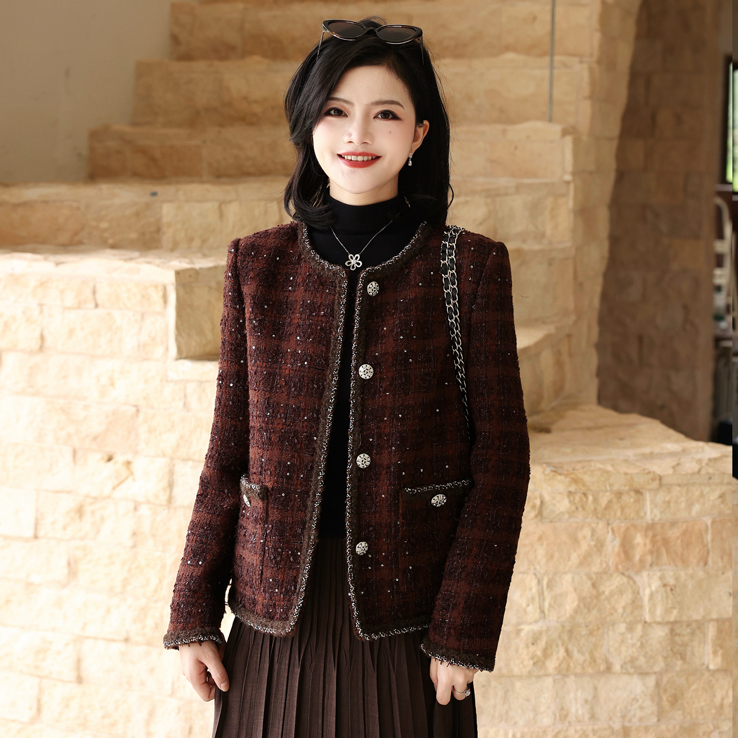 法式轻奢小香风外套女短款