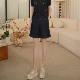 枫竺阿楠anan中高腰显瘦百搭薄款牛仔四分短裤夏装女士新款裤子