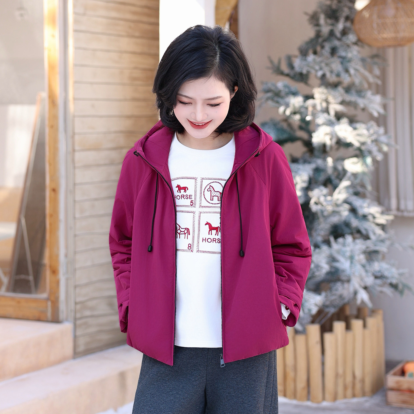 【户外衣棉服】枫竺夹棉短款休闲连帽保暖拉链棉衣外套女2025冬季,女装/女士精品,棉衣/棉服,淘宝优惠券,粉丝福利购,淘宝优惠卷