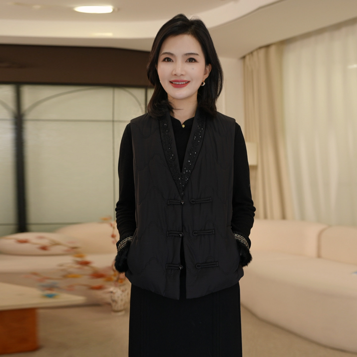 新中式马甲女秋冬国风棉服外套