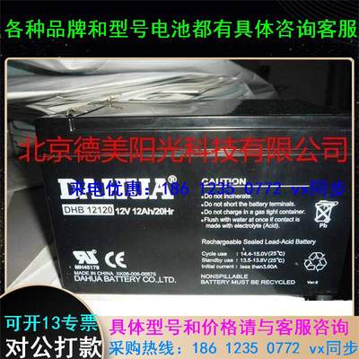 DAHUA大华蓄电池DHB12120应急照明蓄电池 12V12AH消防主机UPS电源