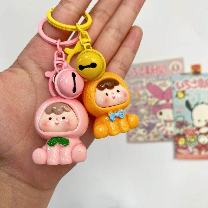 速发 水果崽崽仔仔萌粒树脂创意立体手工饰品微景观摆件扣吊坠