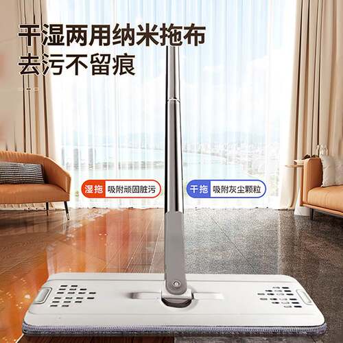 速发拖把202新款免手洗家用平板干湿两用一拖净带桶Y套装懒人拖