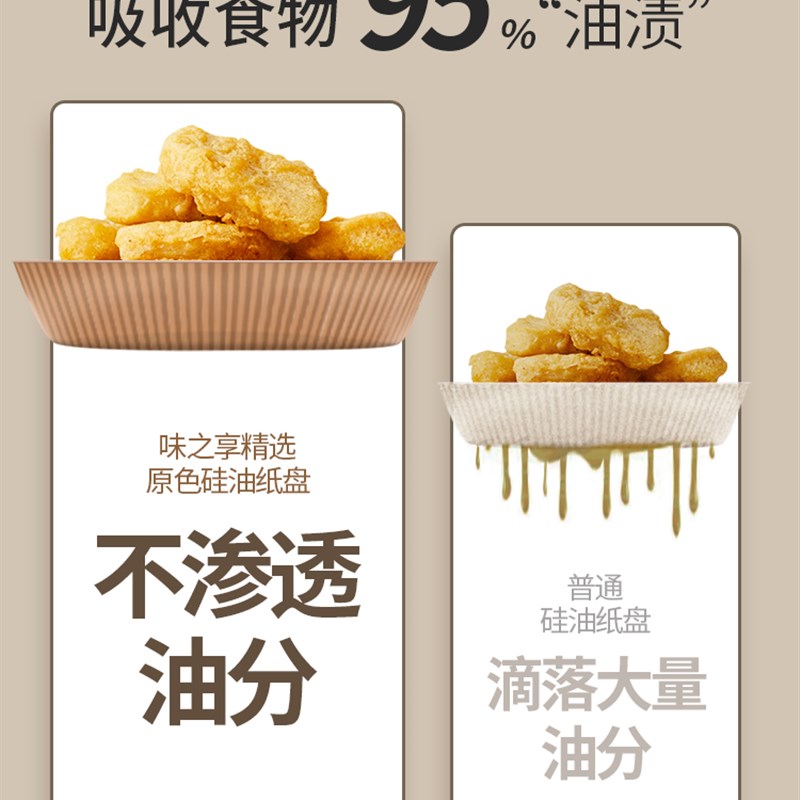 速发空气炸锅纸盘家用耐高温不粘吸油纸垫烤箱纸烘焙食物锡纸垫子