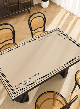 速发风餐桌隔家用垫热防c皮革桌布高级感免洗可擦pv烫防滑茶几桌