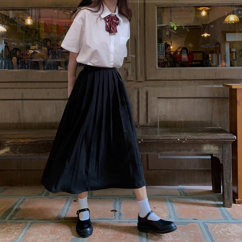 速发jk学服制院风白高中生班服毕业会动运学生套装