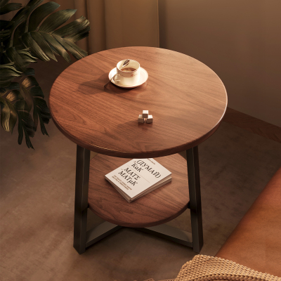 速发茶几客室家用小户型沙发边几小桌子圆形台茶桌柜厅床头卧置物