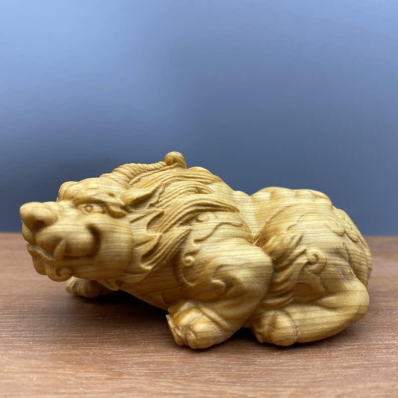 速发崖柏木雕男士随身文玩祥云貔貅手把件汽车装饰摆件家居饰品工