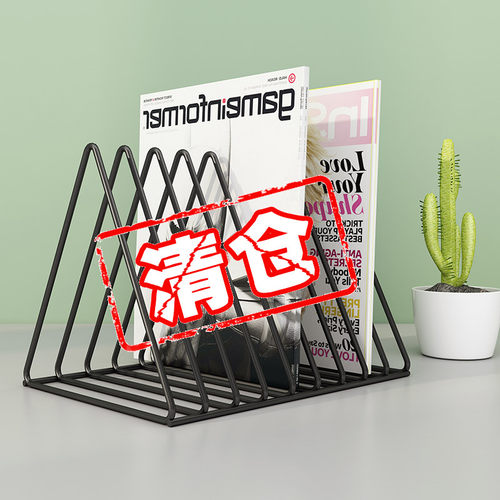速发桌简书架铁艺置物架桌面学生上易小型办公室杂志收纳整理架子