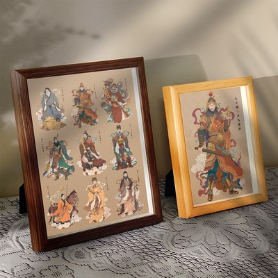 速发武路财神摆台关羽九财神赵李明摆件公诡祖家居供奉挂画