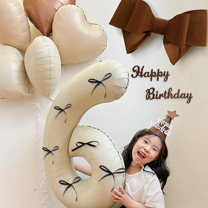 速发奶儿色数日气球野餐生字拍照道具油童宝宝周岁户外派对装饰品