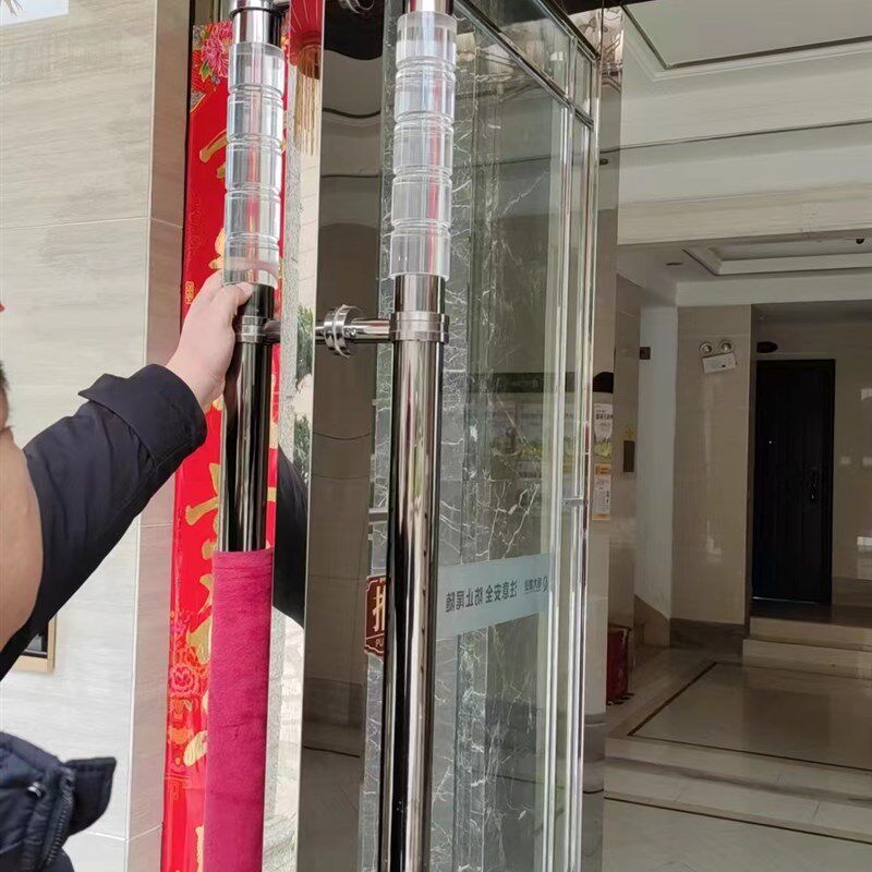 速发恒大拉手黑色水晶大门把手 玻把门玫手 镀金古铜色不锈钢璃瑰