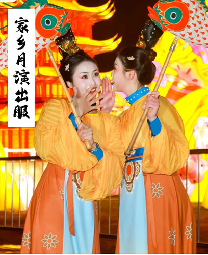 中国风灯笼家乡月飘逸古典舞襦裙