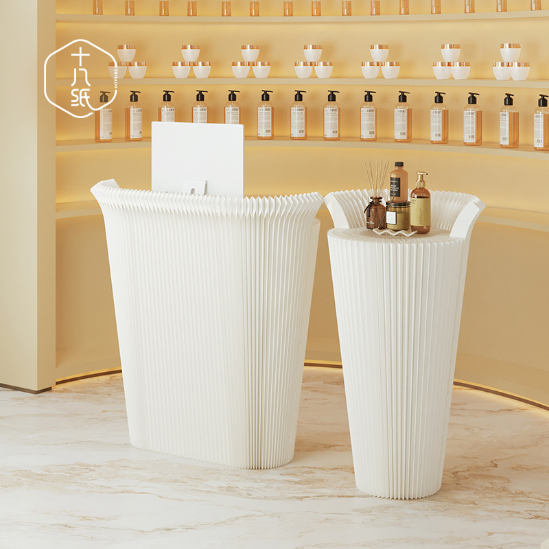 十八纸产品展示柜展会展台盛放展架手办柜商用办公讲台可储物摆台