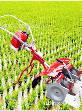 手推水田锄草机汽油2行除草机自走式稻田割草机1-3行现货供应