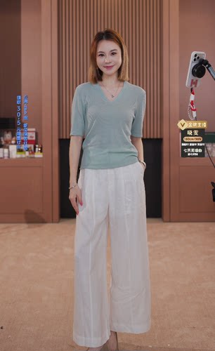 衣长56起【晓雯严选】肌理感显瘦百搭通勤中袖上衣 N720-ADE2049
