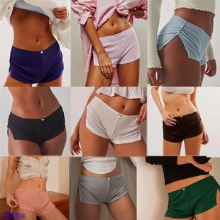 solid Sexy slit shorts leggings color
