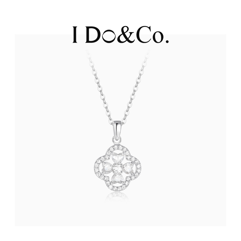 I Do&Co.桃你喜欢项链女纯银锁骨链轻奢小众高级生日礼物送女友