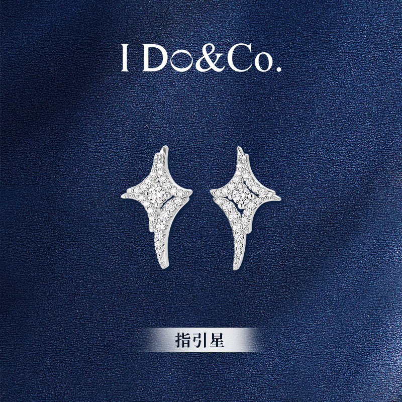 指引星耳钉女生925银耳环
