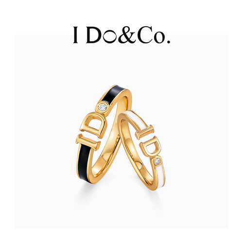 I Do&Co.I DO情侣对戒开口轻奢情侣戒指 生日纪念日礼物送男女友