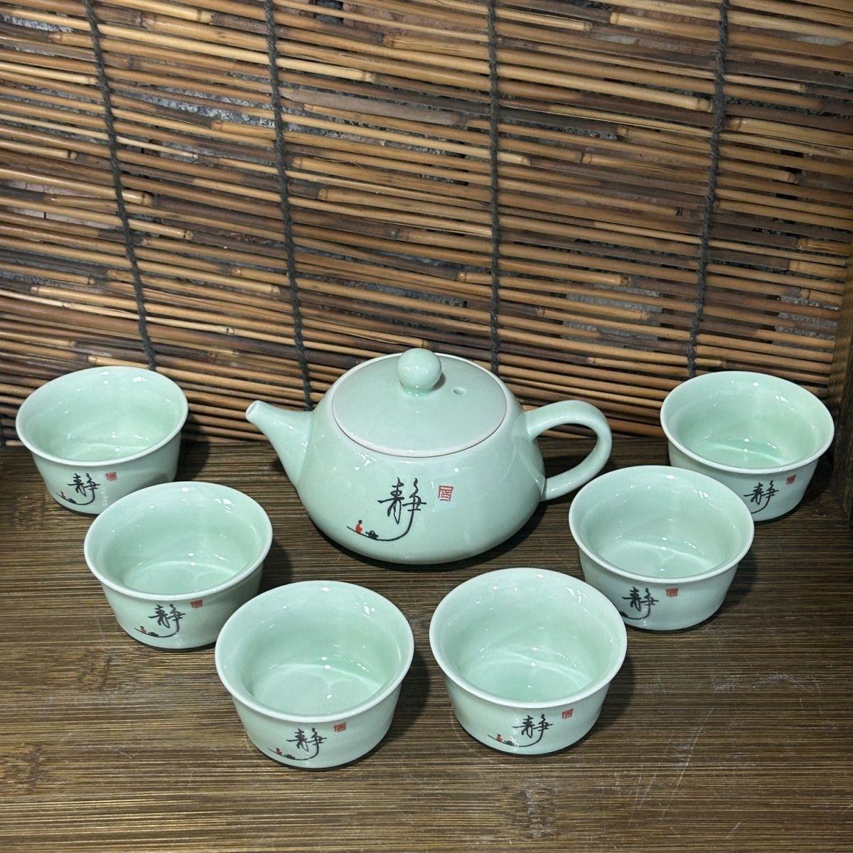 青瓷茶具陶瓷套装全套家