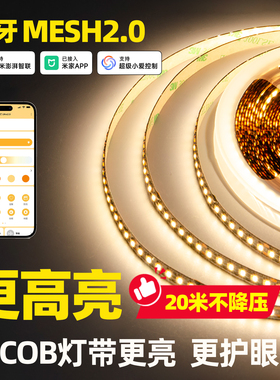 全光谱智能SMD高亮灯带已接入米家APP低压24V低压悬浮顶led线形灯