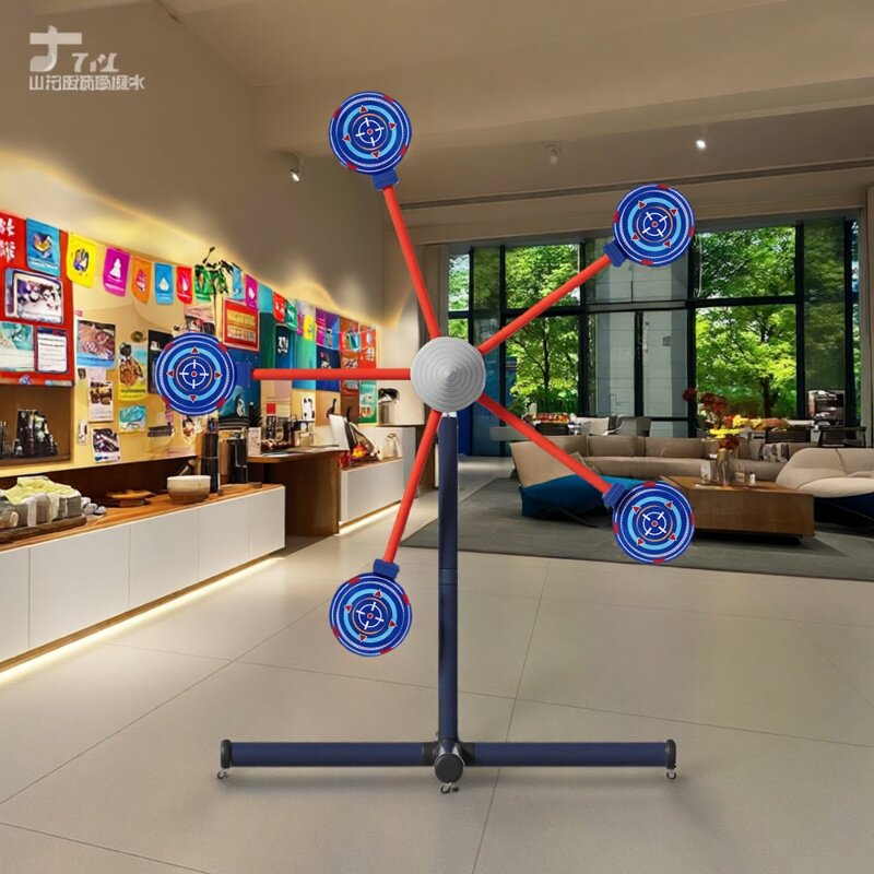 儿童益智玩具立式标靶盘射击射靶枪旋转电动靶子手枪打靶游戏男孩