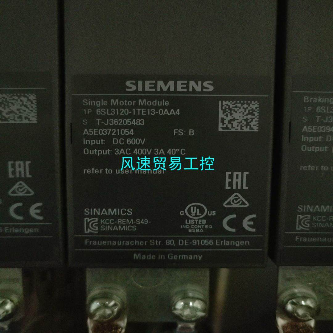 非标价西门子驱动器6SL3120-1TE13-0AA4议价