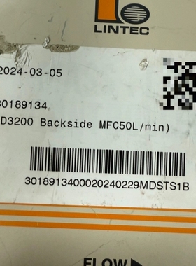 非标价LINTEC SD3200质量流量计，型号Backside议价