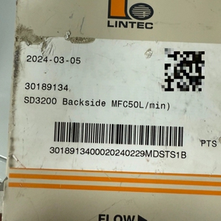 非标价LINTEC SD3200质量流量计，型号Backside议价