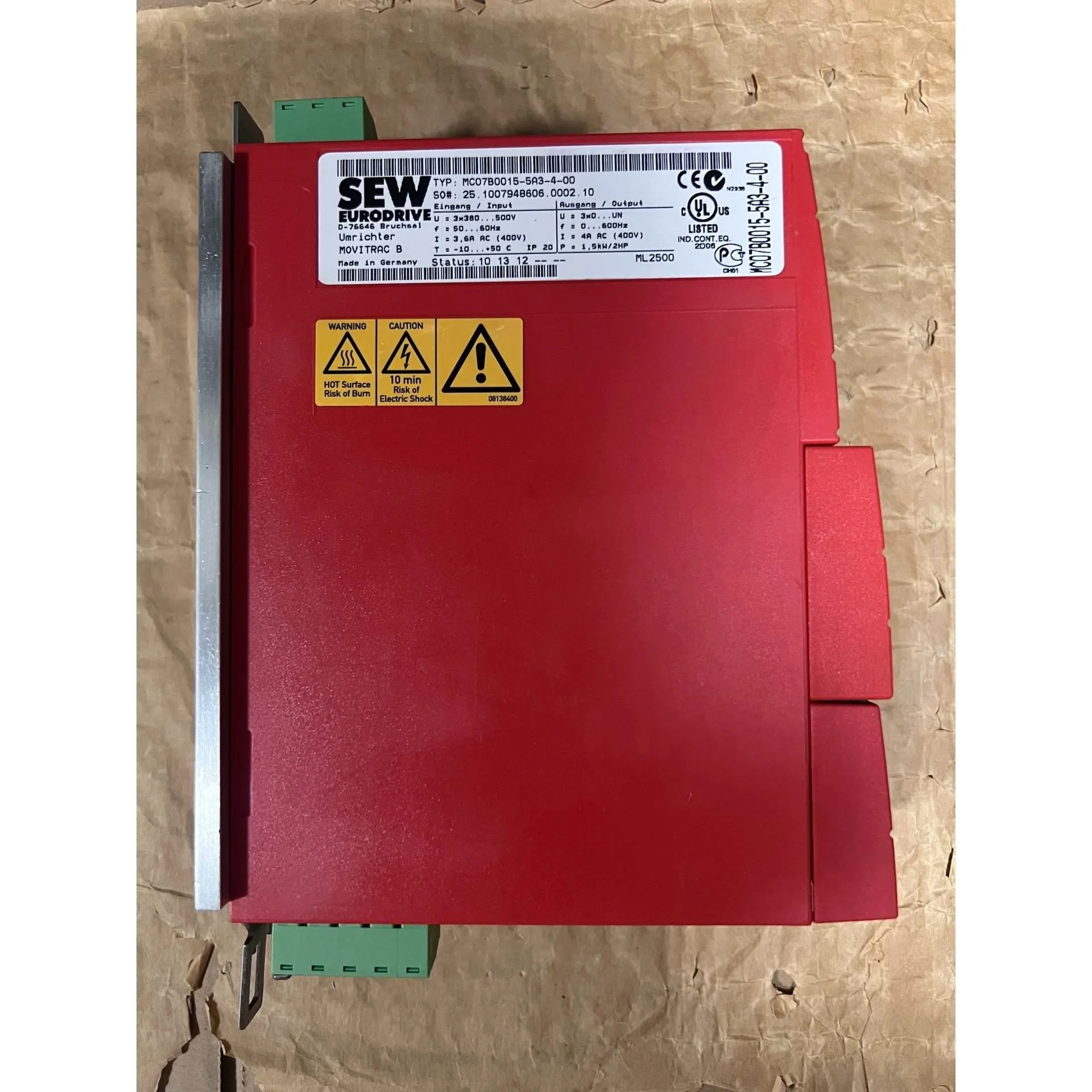 非标价MC07B0015-5A3-4-00 正品SEW变频器，功能议价