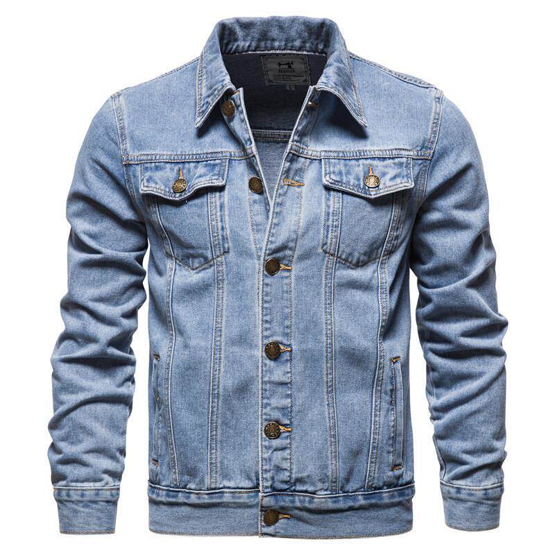 韩版棉质修身夹克男牛仔外套Men's slim jacket and denim ja