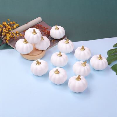 12Pcs Halloween Pumpkin Decorations Pumpkin Shaped Decorativ