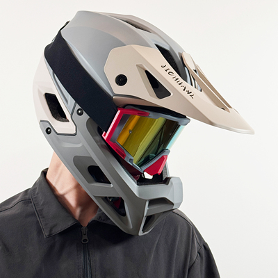 吉川砾山地车越野头盔自行车全盔极限竞速成人全盔速降骑行头盔.