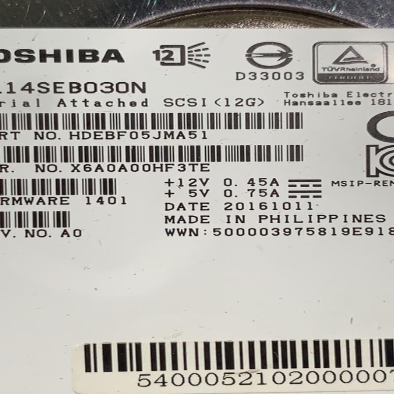 东芝AL14SEB030N    300G服务器SAS盘