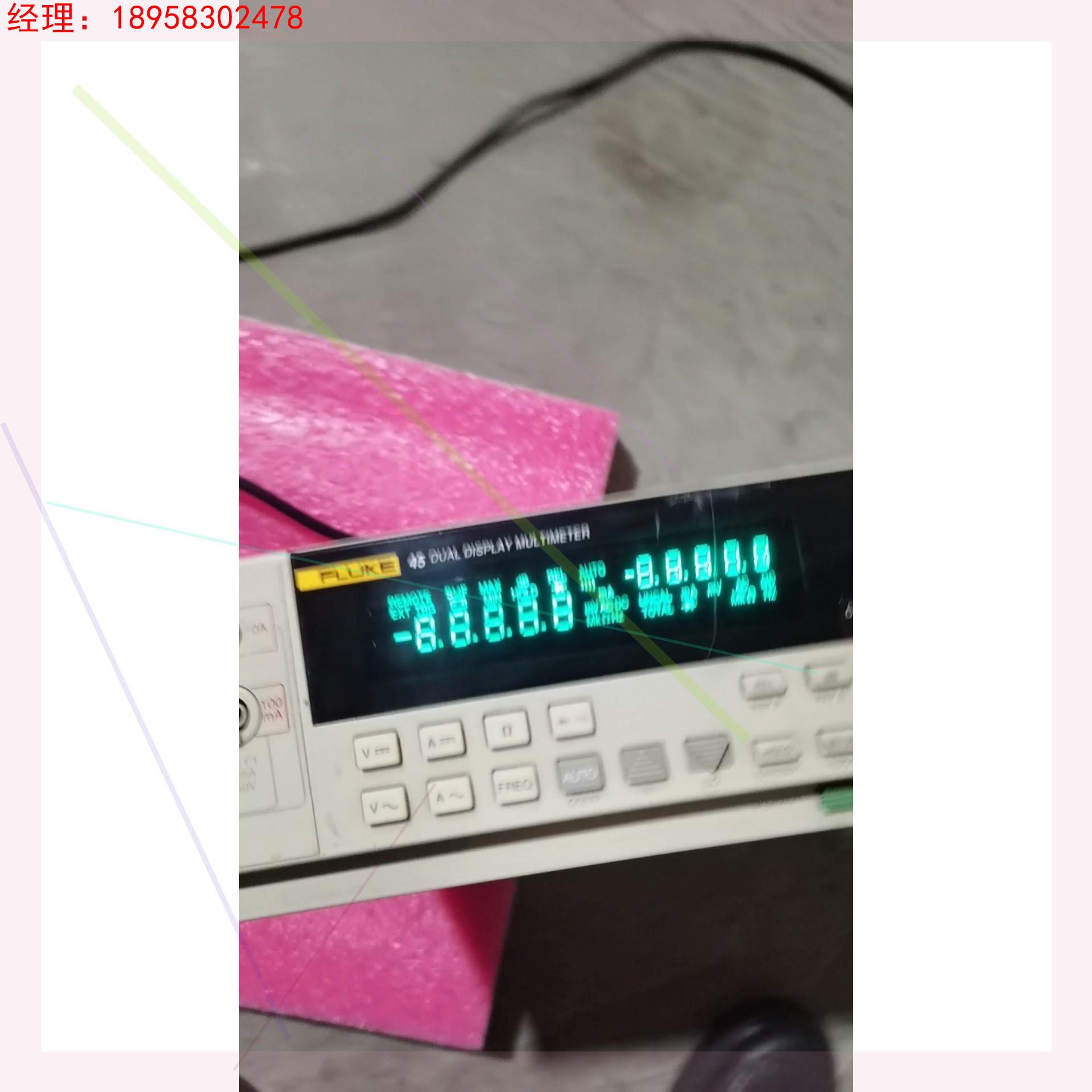 福禄克FLUKE45台式万用表，通电开机可以量电压，外壳有破