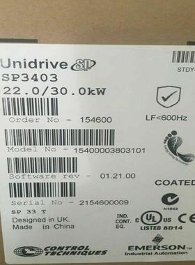 原装供应Nidec Inverter SP3403 1 年