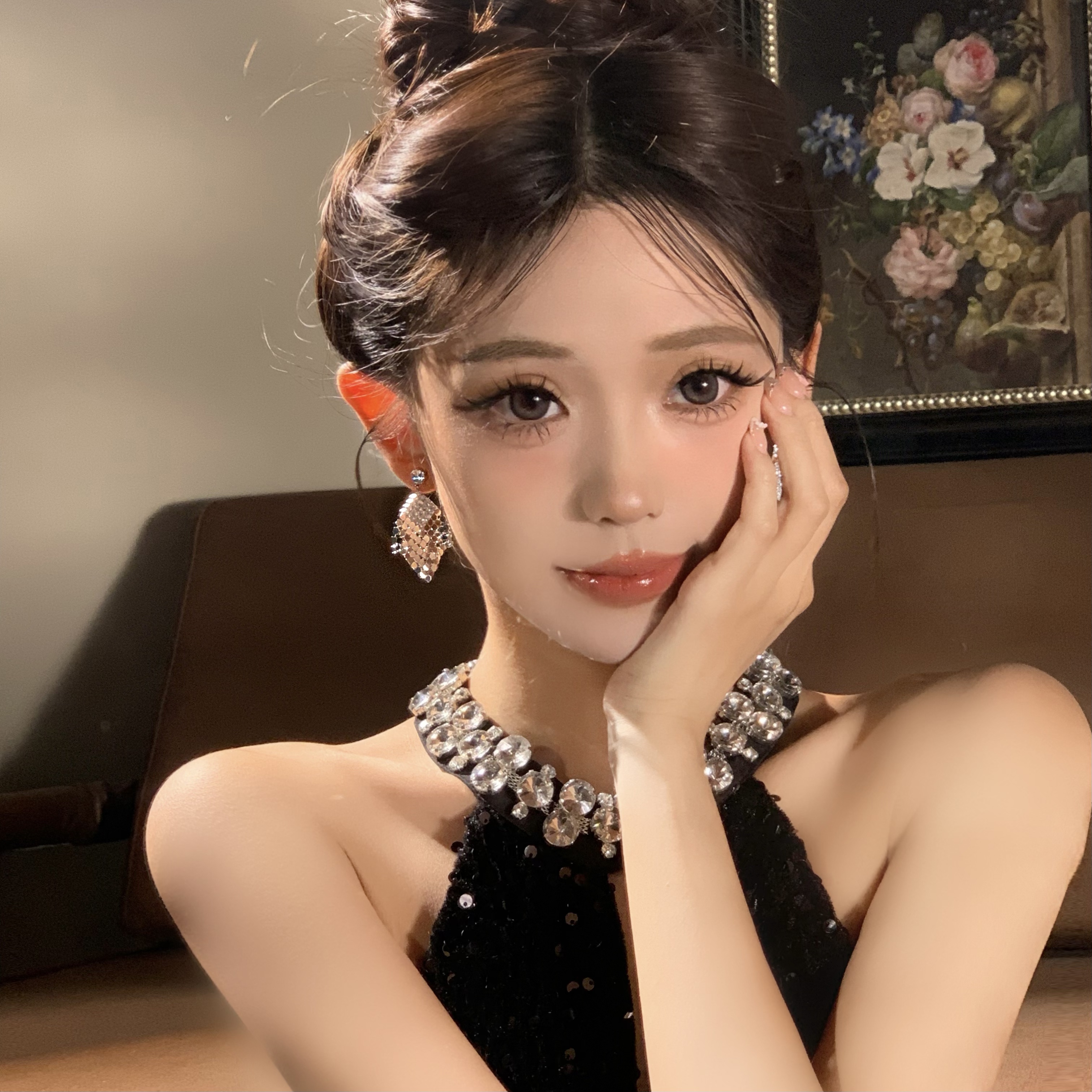 轻奢耳环方圆脸显瘦耳饰女款