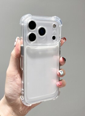 适用苹果17promax手机壳iphone17Air四角气囊16plus情侣款14太空壳15promax透明xr防摔11Pro保护套12亚克力7p