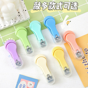 防飞溅可爱马卡龙色指甲钳创意指甲剪便携式家用修甲指甲刀修甲剪